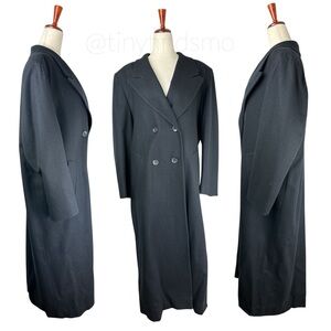 Vintage Pendleton 90s Black Long Double Breasted 100% Virgin Wool Women’s 12 USA